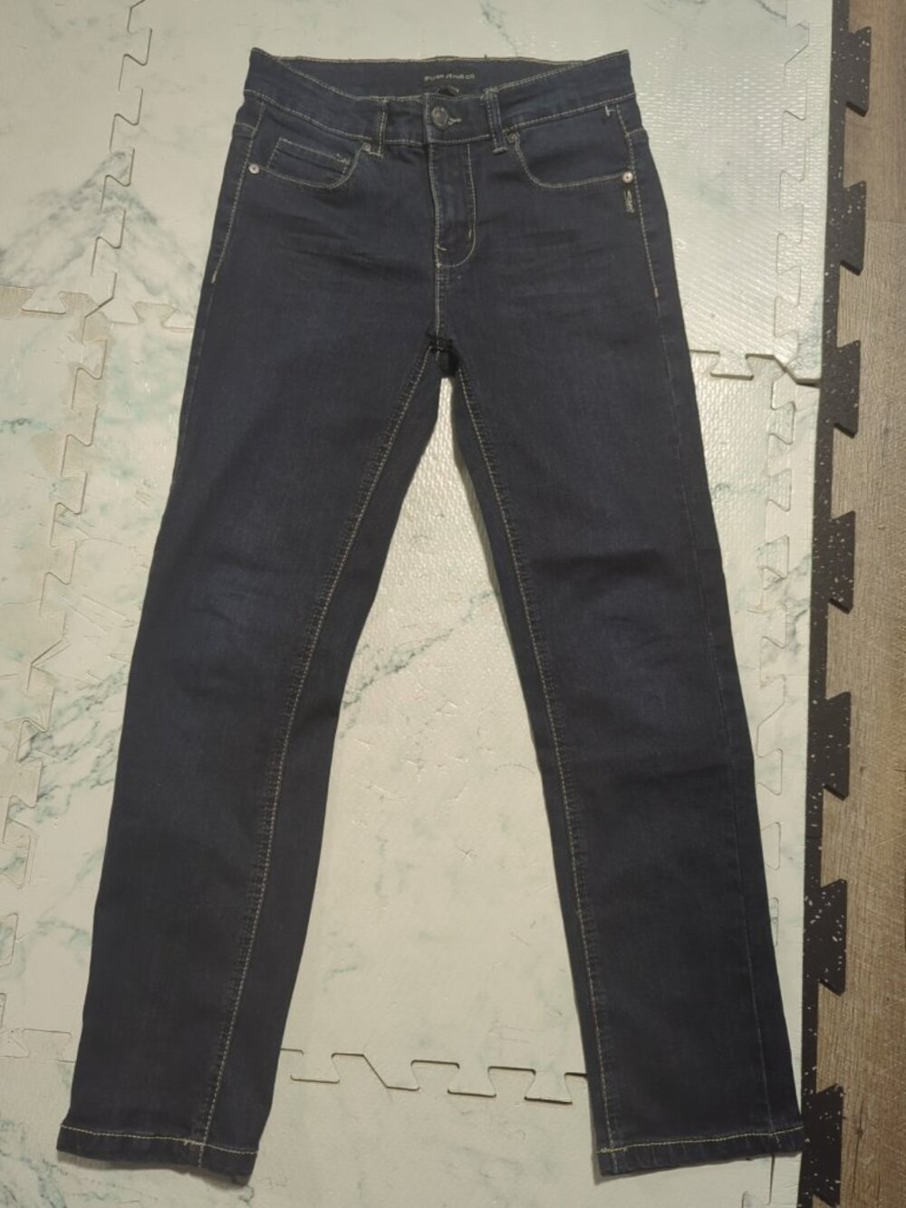 Silver Jeans Women's Nathan 1216 Sz 10 Straight Fit Adjustable Waist Hip Thigh